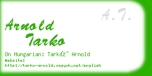 arnold tarko business card